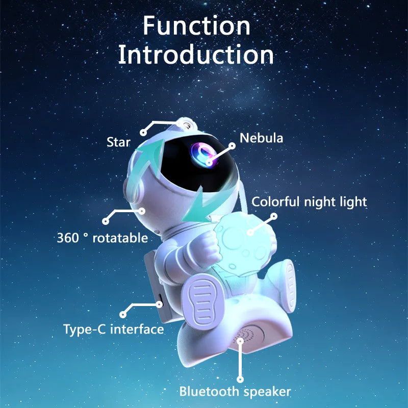 Cosmic Dream Star Projector Lamp – Con/Senza Bluetooth 💫🌙